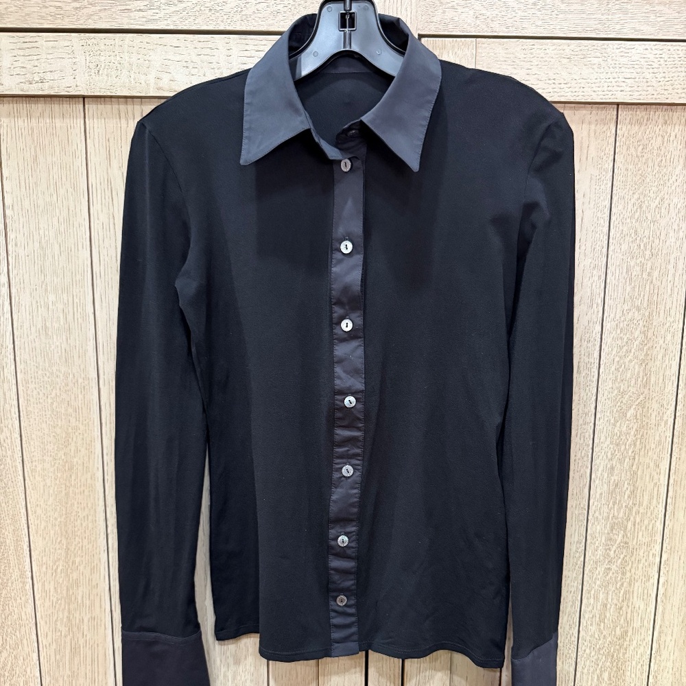 Marc Cain Button Up Collared Polo Style Top, Marc Cain size N2